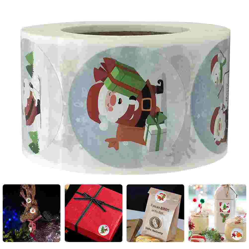 

1 Roll Label Stickers Sturdy Prime Sealing Sticker Christmas Stickers Label Stickers for Xmas