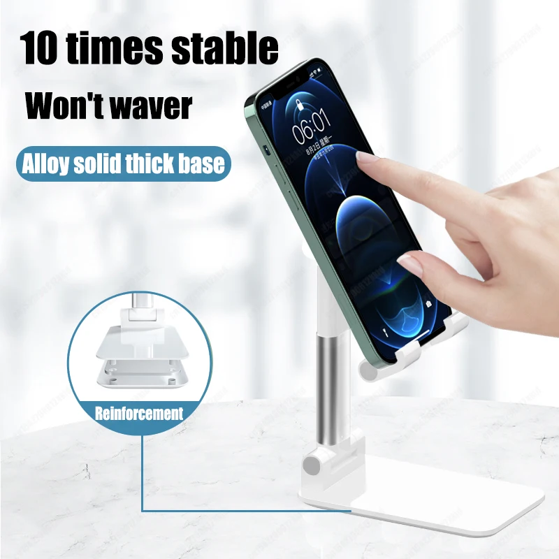 universal desktop cell mobile phone holder stand for iphone 12 ipad samsung xiaomi huawei adjustable foldable table phone holder free global shipping