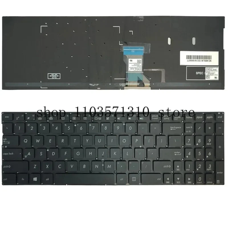 Фото Клавиатура для ноутбука США с подсветкой для Asus q502 q502l q503 q552 q552ub q503ua q504ua q534ux q553ub n592 №1