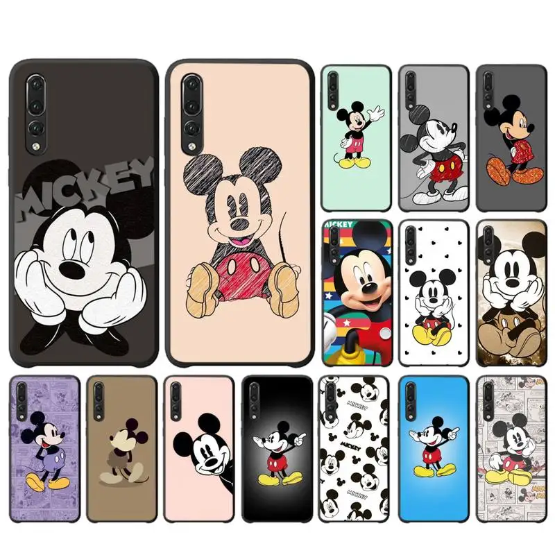 

Disney Mickey Mouse Phone Case for Huawei P30 40 20 10 8 9 lite pro plus Psmart2019