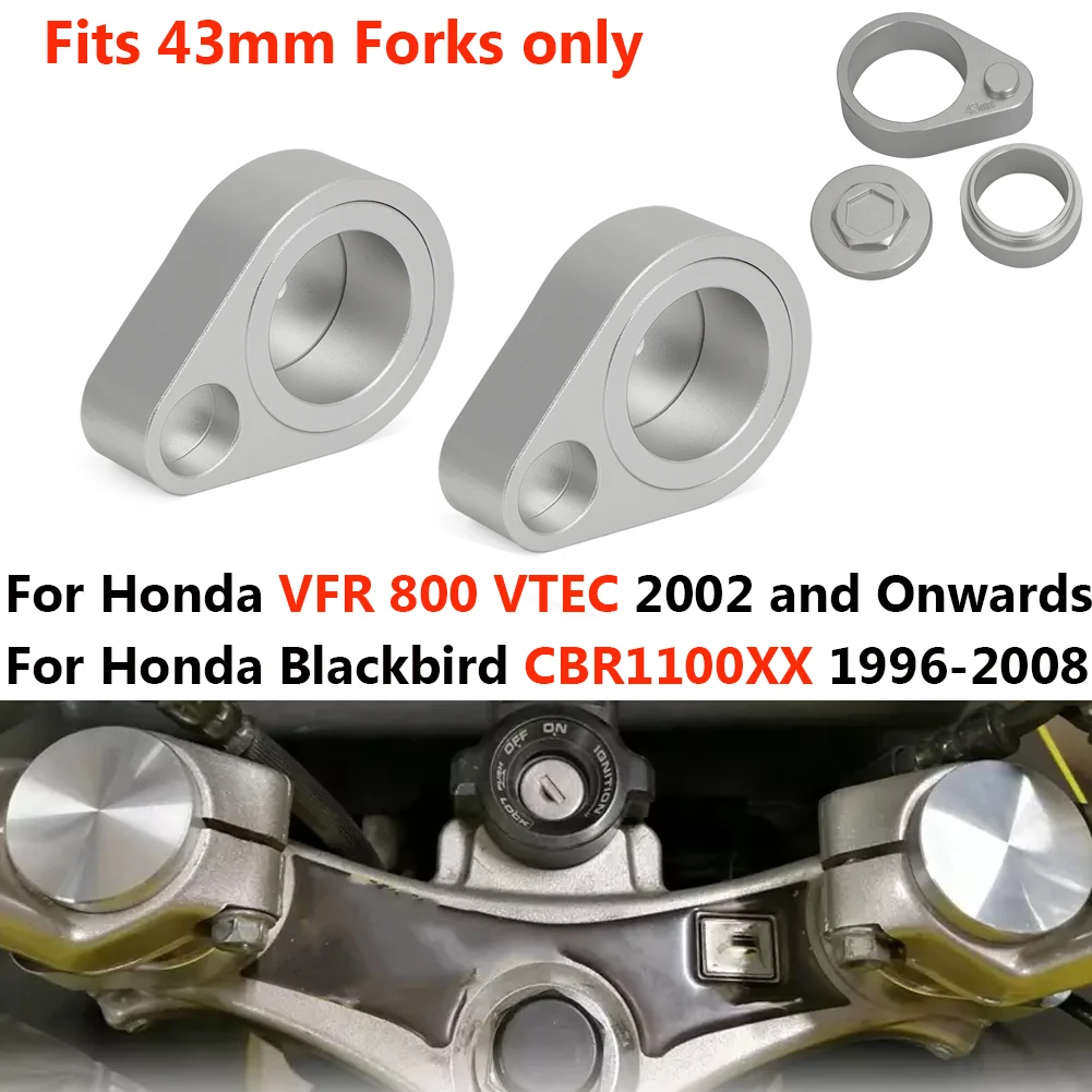 

43 мм для Honda VFR 800 VTEC 2002 г. и далее, подставка для ручки Blackbird CBR1100XX 1996-2008, алюминий