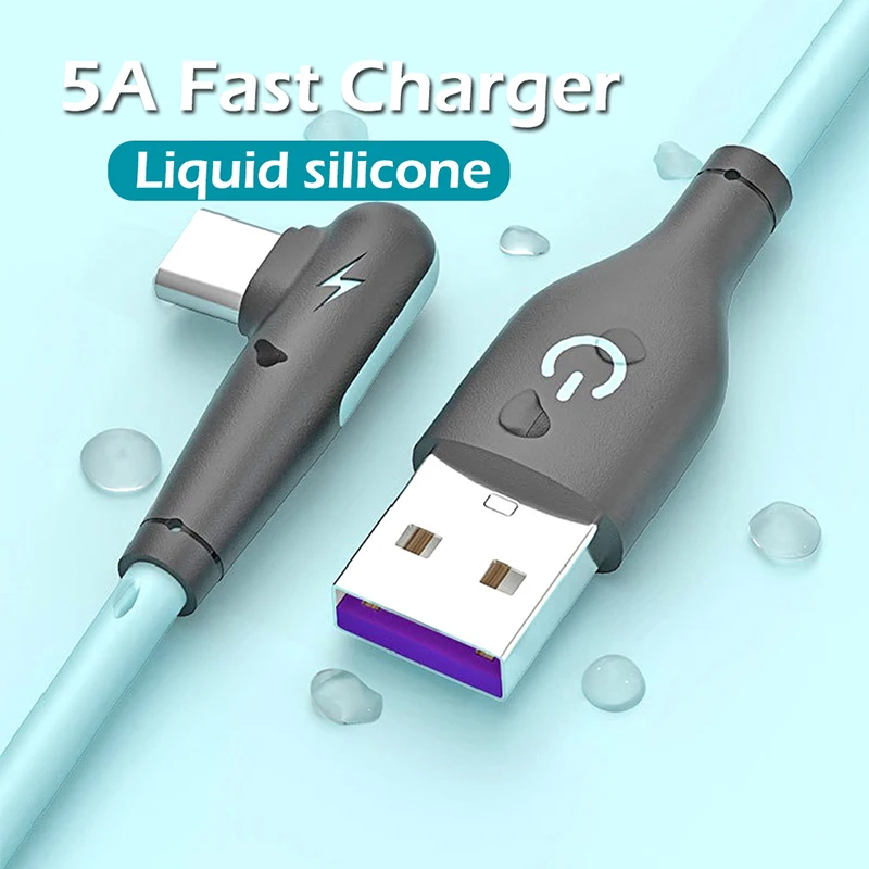 

Кабель USB Type-C для быстрой зарядки, 90 градусов