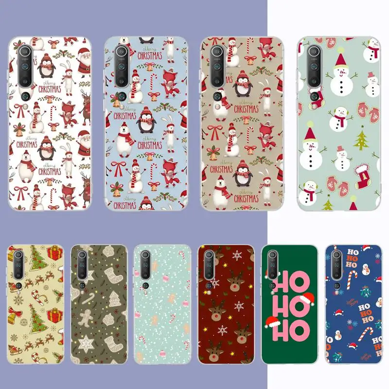 

Cartoon Christmas Phone Case for Samsung S21 A10 for Redmi Note 7 9 for Huawei P30Pro Honor 8X 10i cover