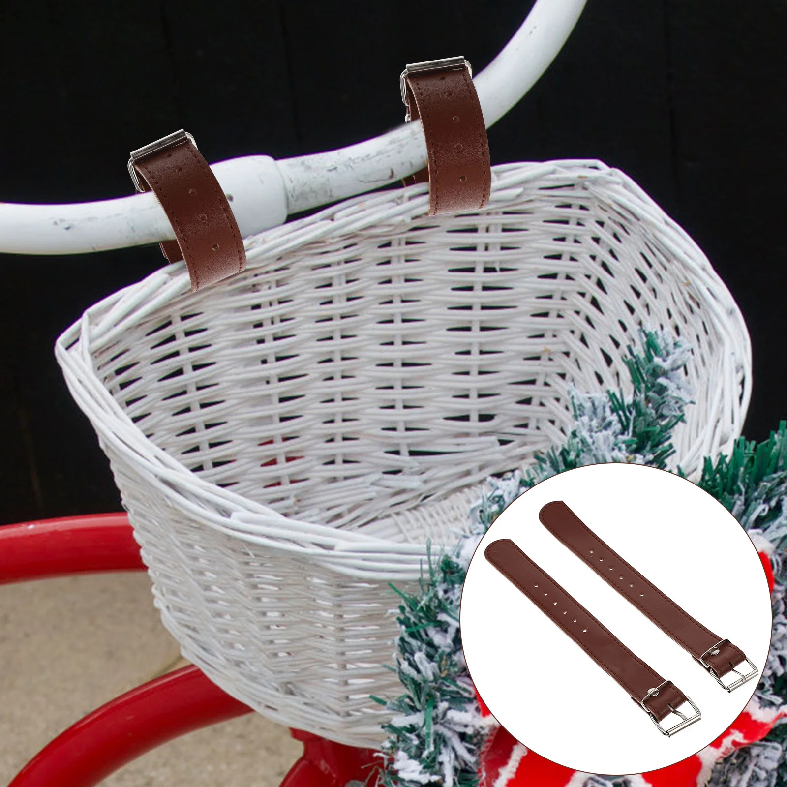 

Kids Scooter Wicker Bicycle Basket Strap Bike Basket Cargo Strap Bike Basket Strap Bike Front Basket Belt