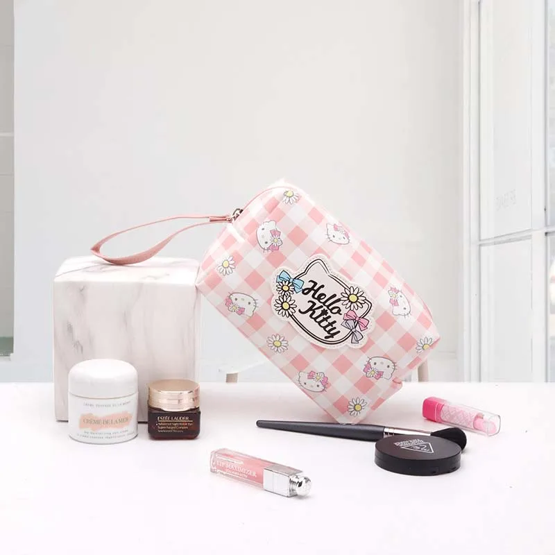 

Sanrio Hellokitty Cosmetic Bag Cartoon Cute Large Capacity Storage Bag Travel Waterproof Wash Bag Cosmetic Storage Bag