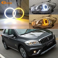 for suzuki sx4 s cross jy facelift 2017 2018 2019 ultra bright drl rgb smd cob led angel eyes halo rings car refit accessories