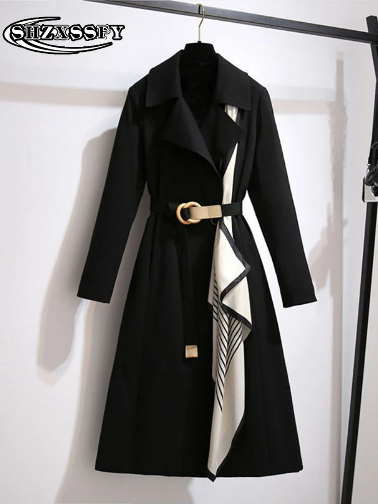 Women's Fashion Windbreakers New Loose Women's Long Trench Coat Casual Belt and Thin Temperament  Autumn 2021 Women's Clothing
