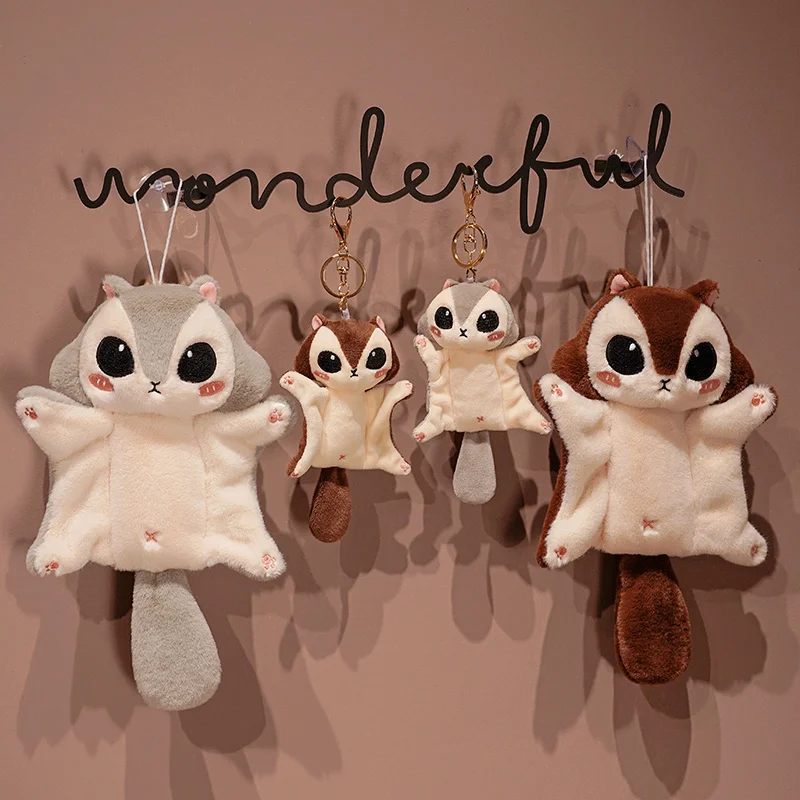 

Honey Glider Plush Stuffered Dolls Keychain Super Cute Australian Squirrel Glider Stuffed Animals Toy Gifts for Kids