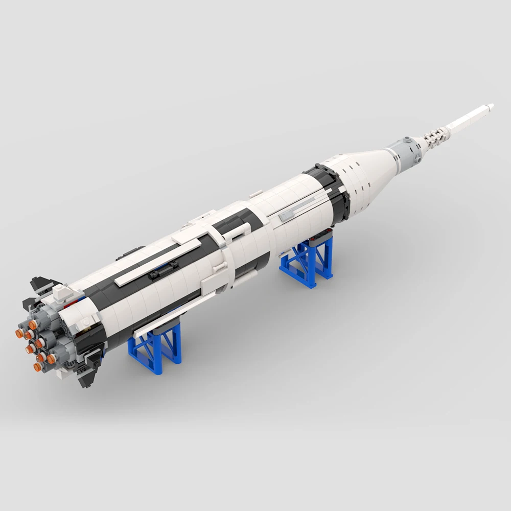 

MOC-68390 Saturn IB Space Saturn V Rocket Building Block Set Compatible 21309 Carrier Launch Vehicle Model Bricks Toys Kids Gift