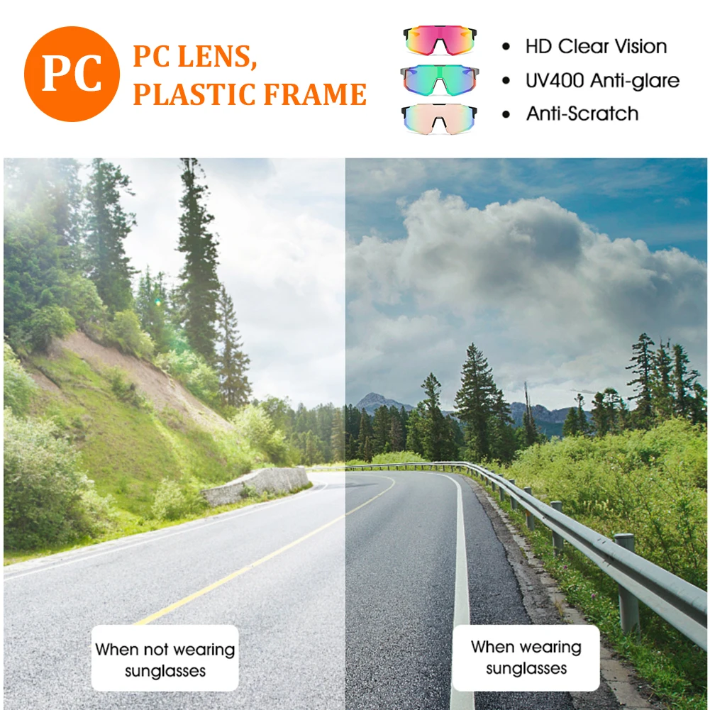 Велосипедные очки с защитой UV 400 ветрозащитные солнцезащитные для езды на