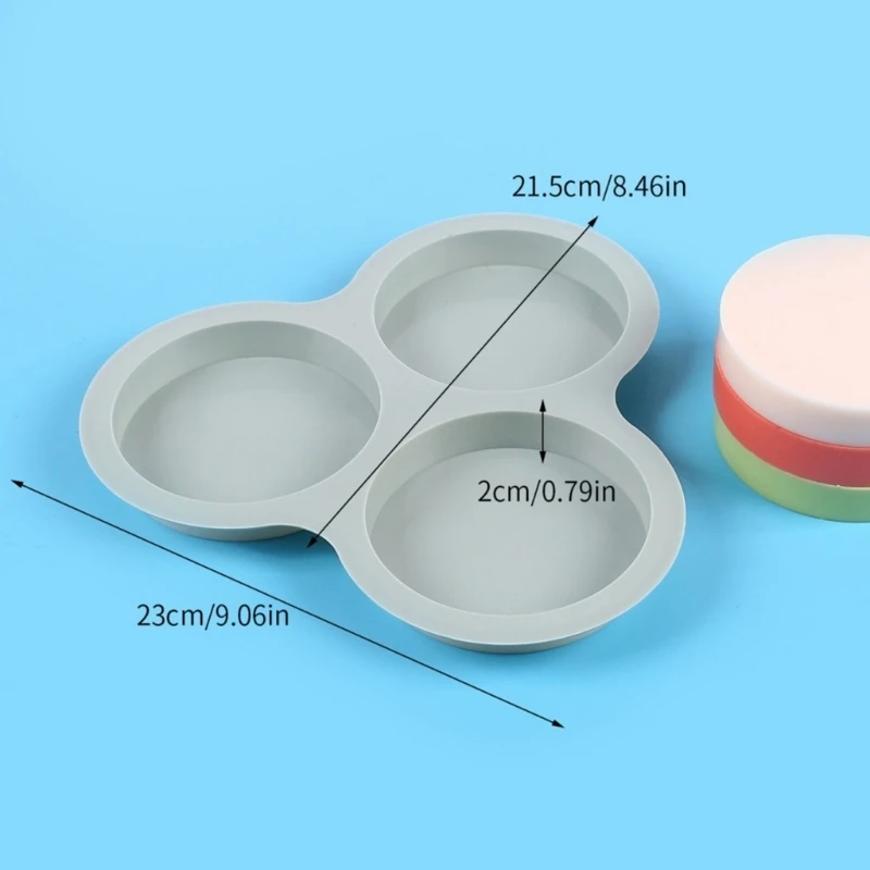 3-in-1 DIY Baking Set Round Silicone Cake Mold Baking Pan Silicone Material for Round Cake Pizza and Candle Making images - 6
