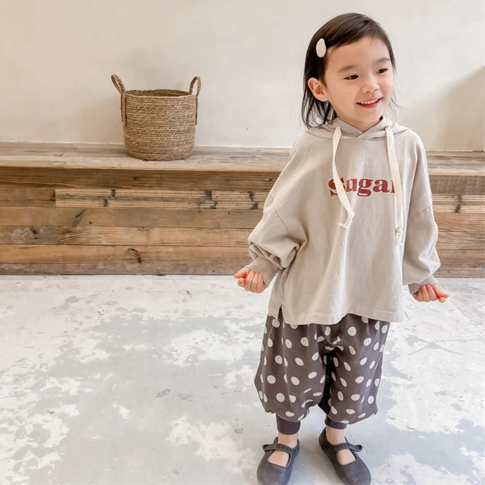 

2022 Children's Spring New Korean Hooded Sweater Boys And Little Girls Clothing Bottomed Shirt Pullover Cute Sweatshirt