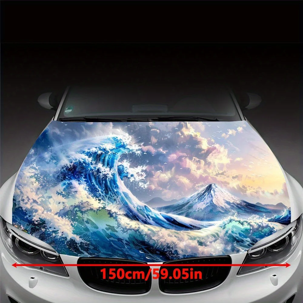 Японская Канагава океанские волны обертка на капот автомобиля цветная виниловая