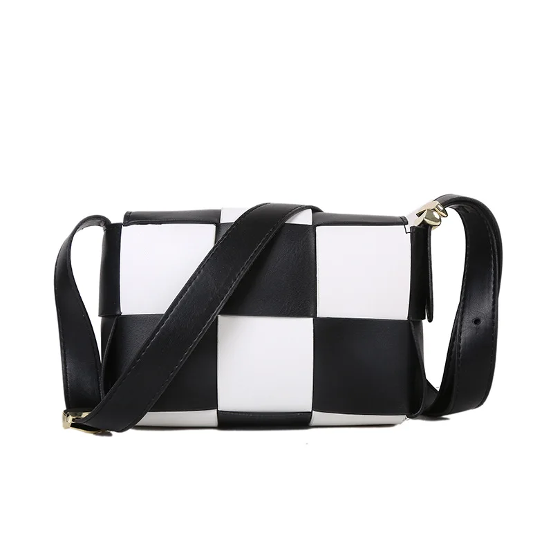 

Женская клетчатая сумка-мессенджер на одно плечо, вместительный простой саквояж, маленькая квадратная сумочка, универсальная