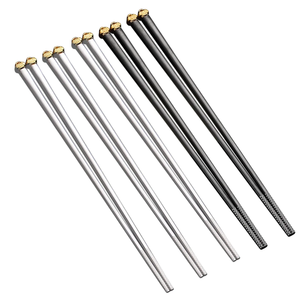 

5 Pairs of Anti-scalding Chopsticks Chinese Style Chopsticks Home Tableware
