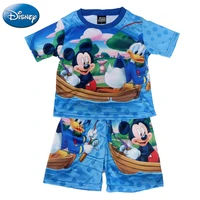 disney mickey mouse summer kids baby boys summer clothes t shirtshorts sets cotton childrens casual short sleeve pajamas outfit