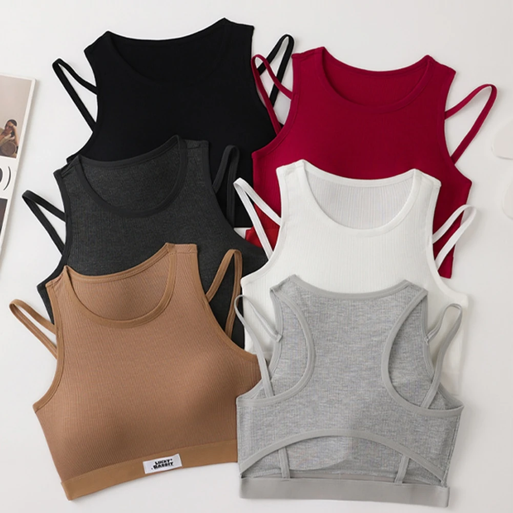 

Женские спортивные бюстгальтеры, бюстгальтер без косточек со съемными подкладками для йоги, нижнее белье, повседневный бюстгальтер с красивой спинкой, один размер