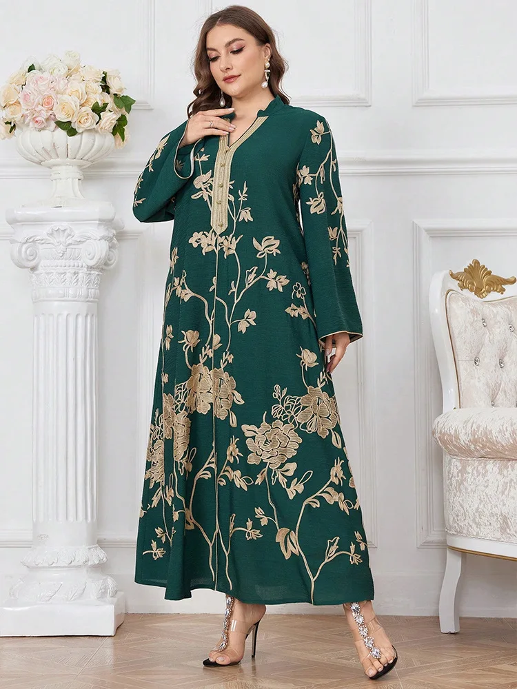 Рамадан Абая для женщин Мусульманское платье макси с принтом Турция Кафтан Дубай