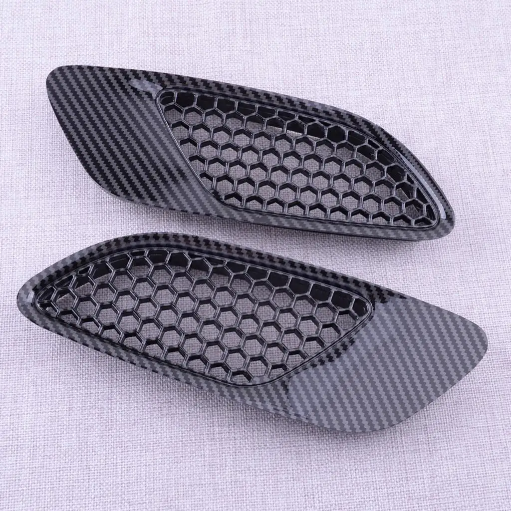 

1 Pair Carbon Fiber Style ABS Front Bonnet Hood Vent Air Intake Cover Fit for BMW E90 E91 E92 E93 M3 Type 2007-2011 2012 2013
