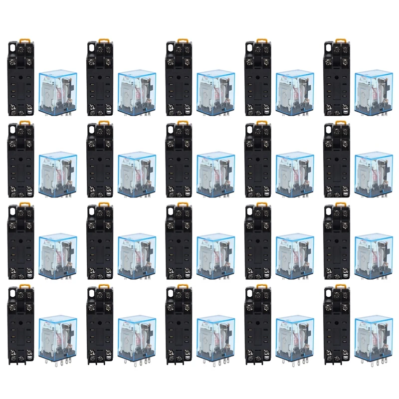 20X 220/240 В переменного тока катушка DPDT реле мощности MY2NJ 8 контактов W Разъем база