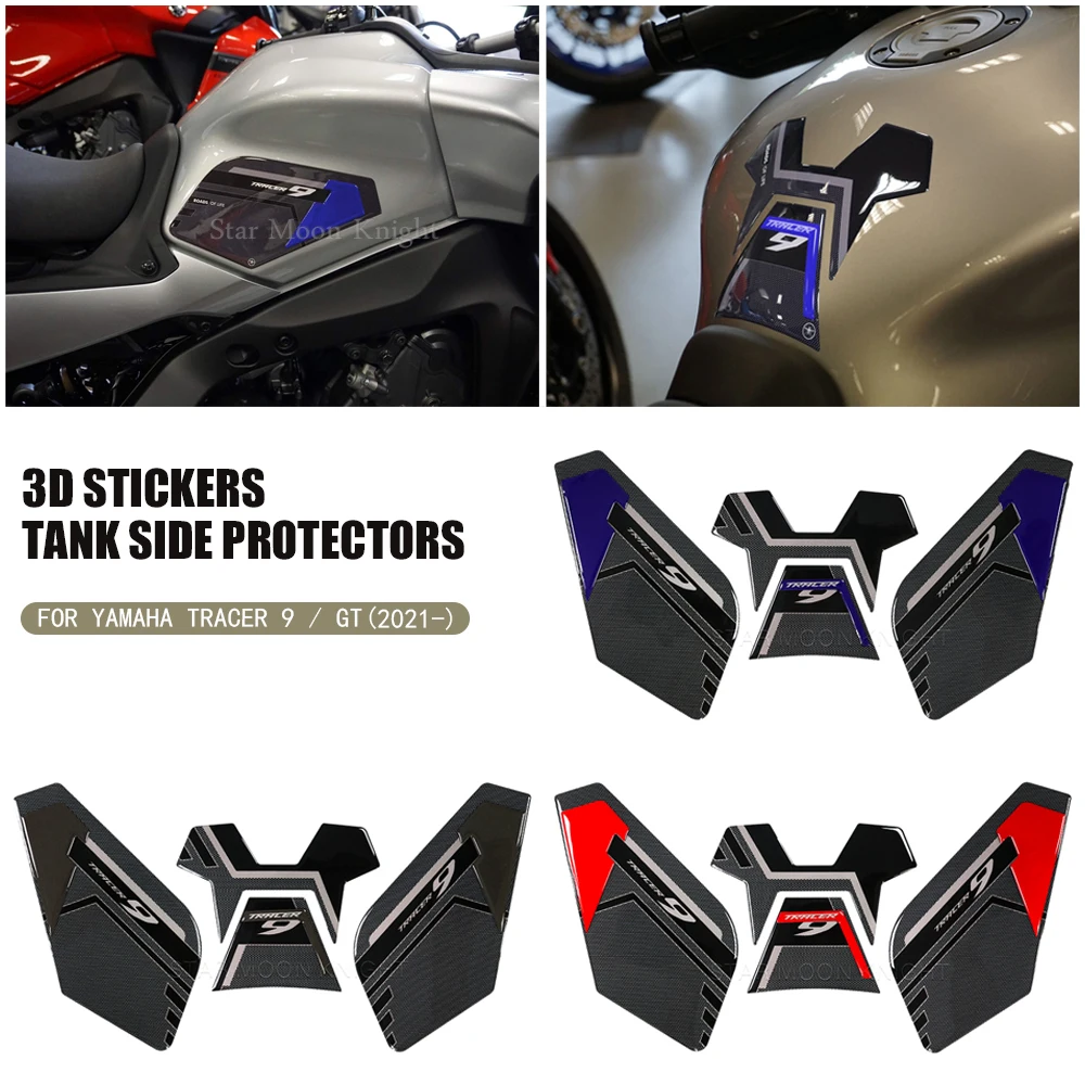 

Motorcycle Tankpad Sticker 3D Tank pad Stickers Oil Gas Protector Cover Decoration For Yamaha Tracer 9 Tracer9 GT 2021 2022 -