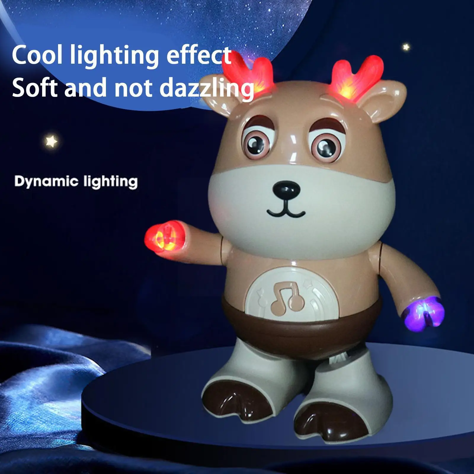 

Dancing Robot Cow Baby Electric Toys Sound Light Music Interrecative Gift Parent-child Toys Christmas Kid Cow Toddler F4O8