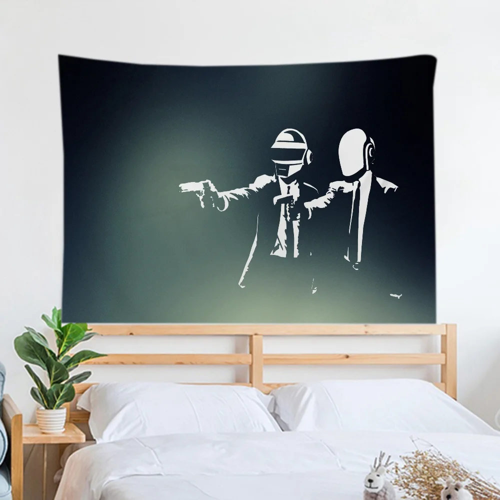 Тематический Гобелен Daft Punk В Стиле Панк Декоративный Настенный Из Полиэстера Для