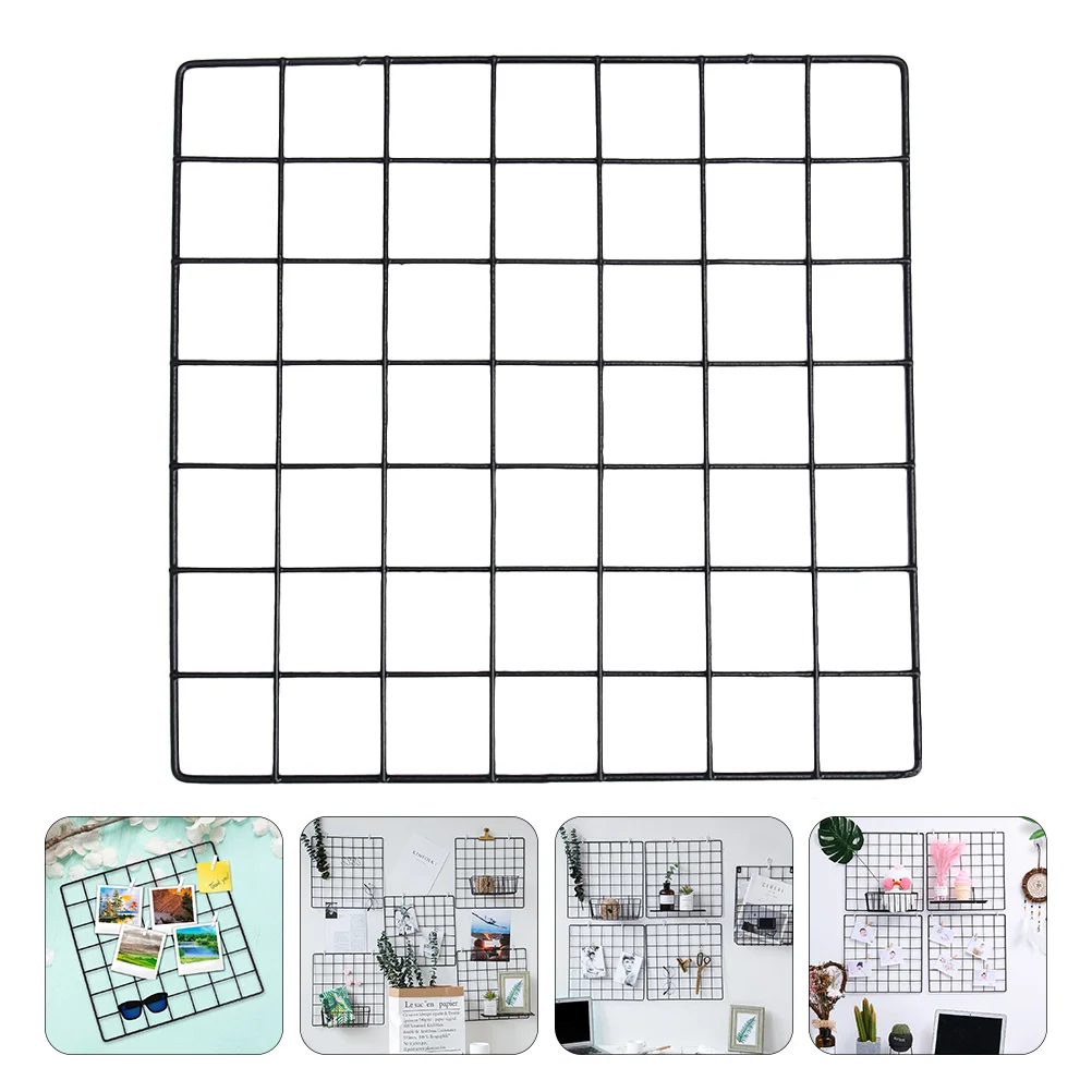 

Wall Photo Wire Picture Storage Rack Panel Grid Display Iron Stand Frame Organizer Painting Basket Mount Holder Decoration Net