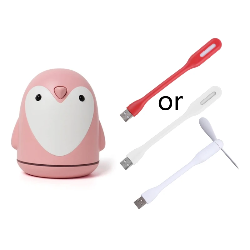 

H7JC Household Cute Cartoon Little Penguin Air Humidifier Spray Portable USB Recharge