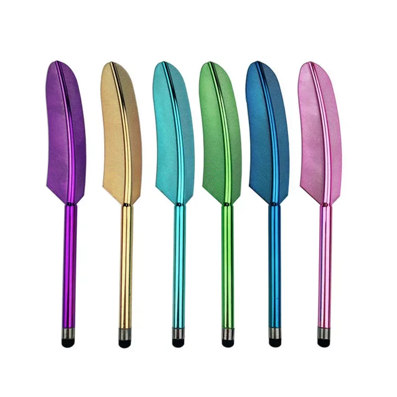 

New Hot 2 Pcs Cute Fashion feather capacitor pen tablet phone stylus Novetly condenser stylus for All Smart Mobile Phone Unisex