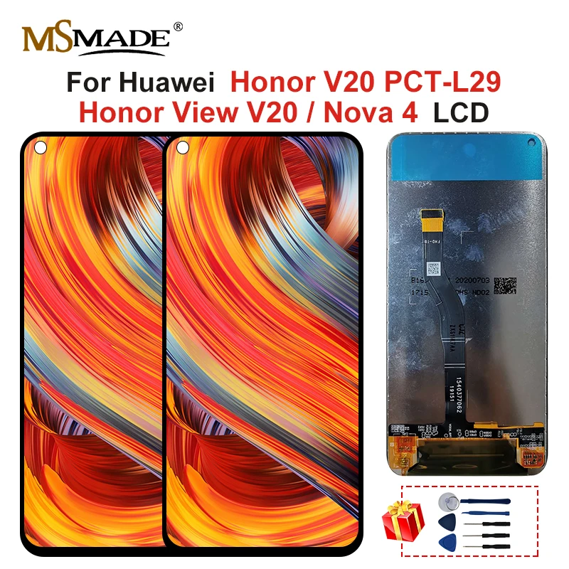 ЖК-дисплей 6 4 дюйма для Huawei Honor View 20 V20 сенсорный экран с дигитайзером в сборе