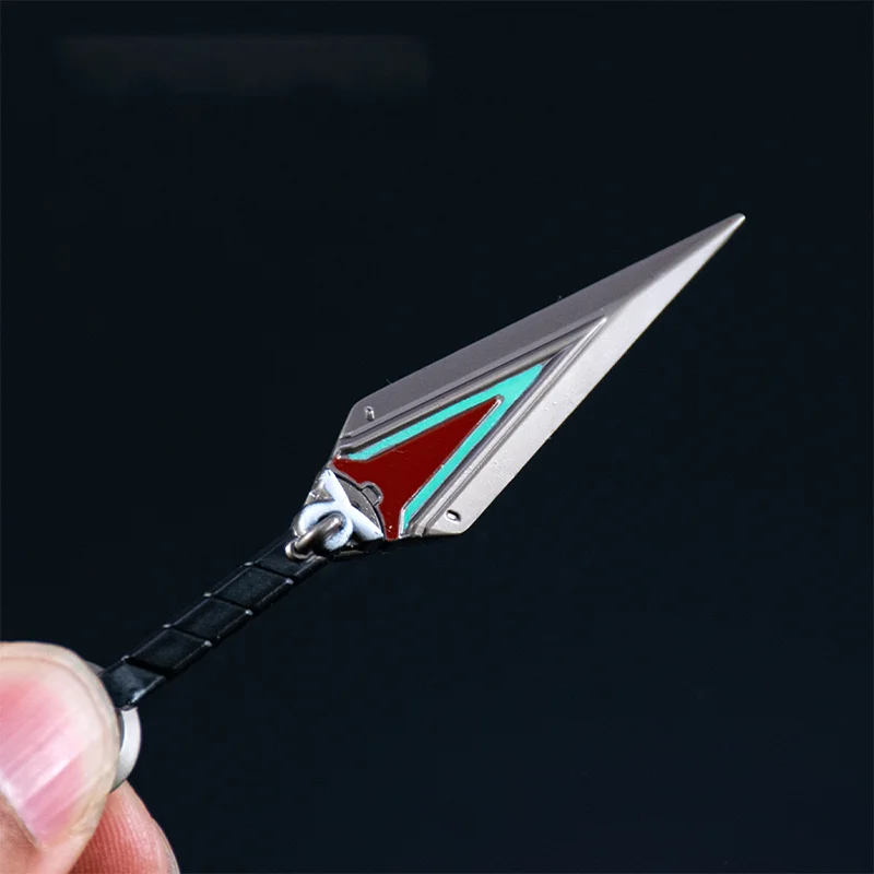 Фото Металлический брелок-нож 8 см, модель из игры Kiriko Kunai, модный мужской аксессуар, брелок-игрушечный меч, подарок для мальчиков №5