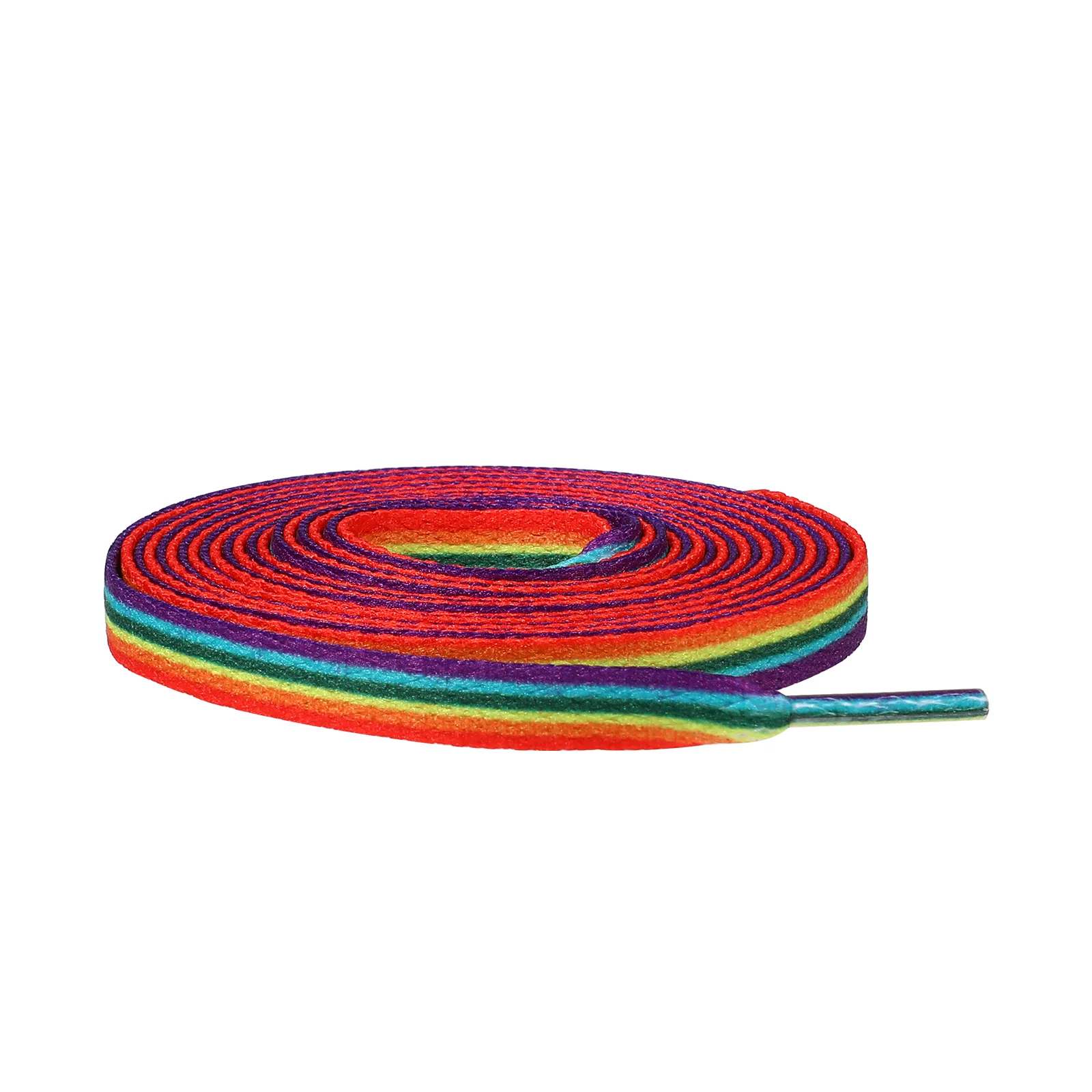 

Happyyami 1 Pair Colorful Flat Shoe Laces 63-inch Rainbow Stylish Sneaker Shoe Laces Shoe Accessories