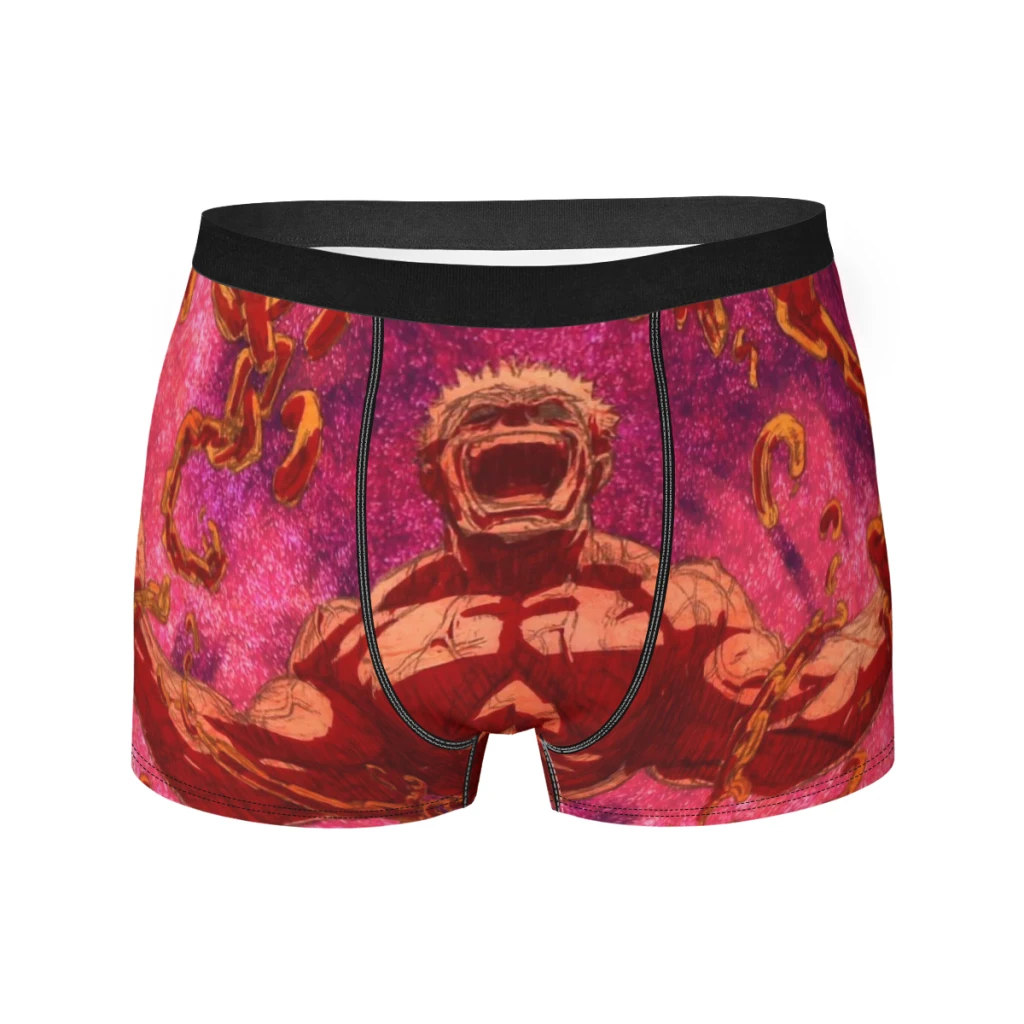 

Red Kengan Ashura Hot-blooded Fighting Youth Underpants Homme Panties Man Underwear Ventilate Shorts Boxer Briefs