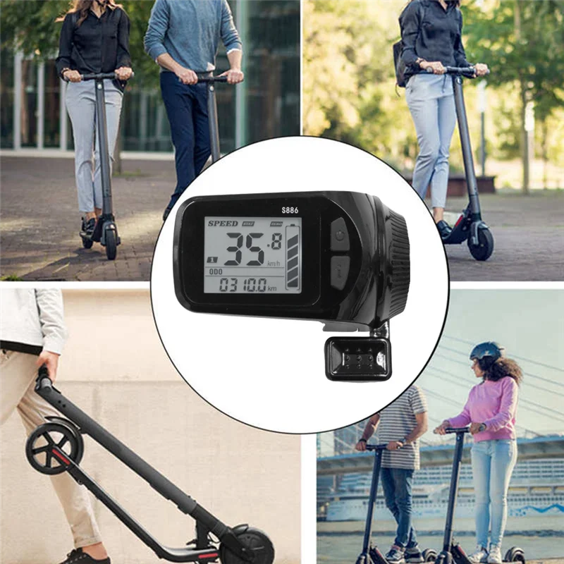 24 В/36 В/48 В/60 В S886 Ebike ЖК-дисплей Панель дроссельной заслонки для большого пальца 5PIN