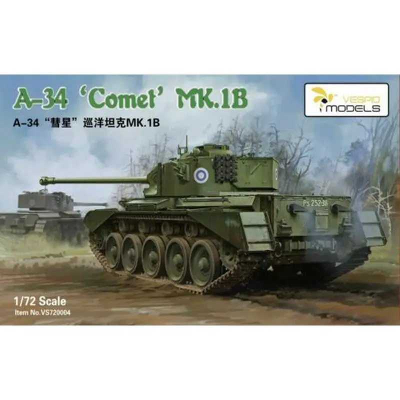 

Hobby Kit VESPID MODELS VS720004 1/72 Cruiser Tank A34 “COMET” Mk.IB - Scale Model Kit DIY Toy