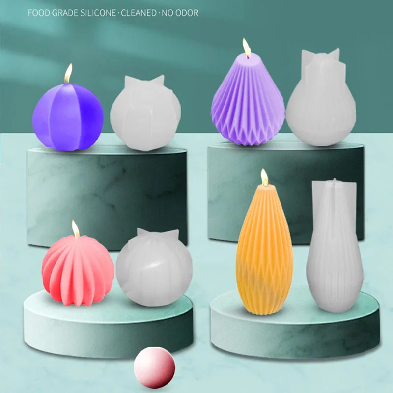 

DIY Candle Silicone mold Making Mold Geometric mould 3D Shape Resin Epoxy for Handmade Soap Craft Mould Form Home Decoration