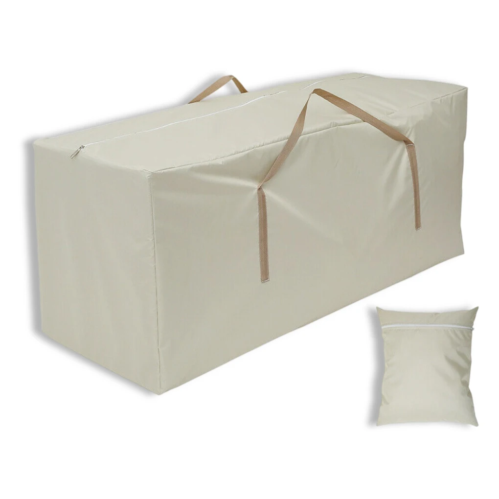 

Furniture Storage Bag Sofa Lounge Cushion Zipper Handles Heavy Duty Cover Toys Storing Organizer for Deck Patio