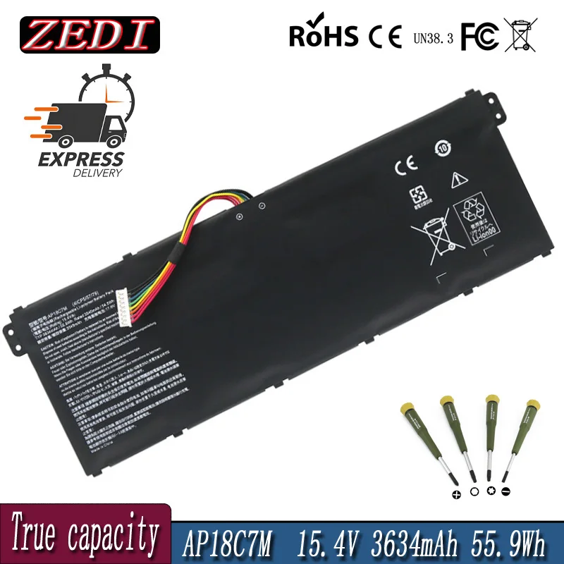 EDI новый аккумулятор для ноутбука AP18C7M Acer Swift 5 SF514-54G SP513-54N SF313-52 серии 4ICP5/57/79 15 4 В 55 9