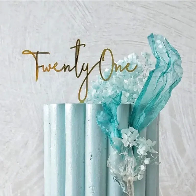 

Hello Thirty Twenty Happy Birthday Cake Topper One Acrylic Cupcake for Birthday Cake Decorative Sign Cake Decorating Supplies