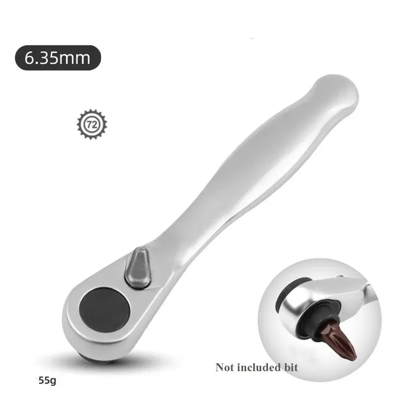 Мини-ключ С Храповым Механизмом 1/4 Щелчком 72 Зубца Быстроразъемный Ключ Torx