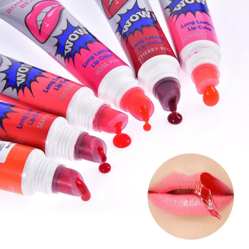 

Colors Peel Off Sexy Liquid Lipstick Waterproof Long Lasting Lip Gloss Lint Mask Makeup Tattoo Lipgloss Lipsticks Cosmetics