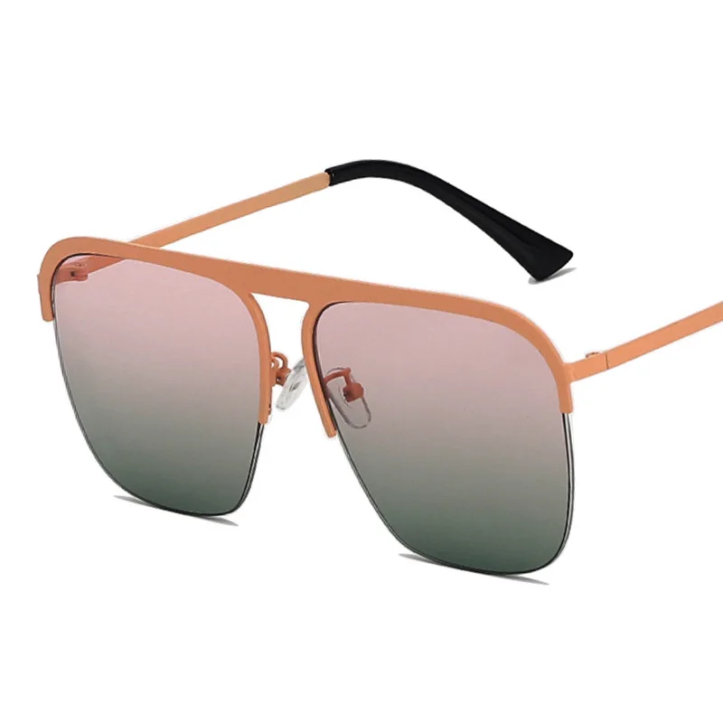 

Latest Version Women's Half Frame Metal Style Sunglasses Trend Pop Fashion Lacquer Sun Glasses Female's UV Protection Eyeglasses