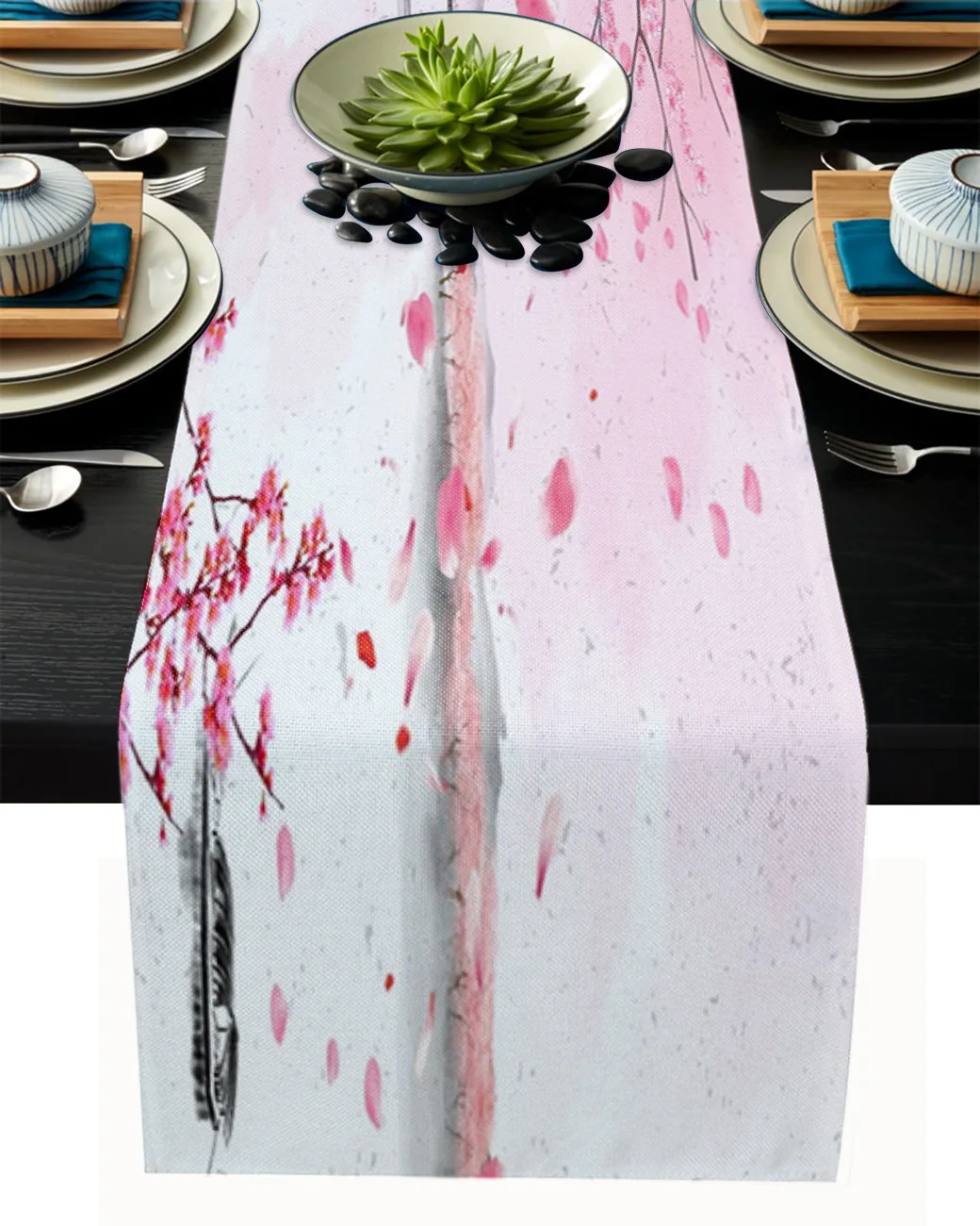 

Скатерть из хлопка и льна для украшения стола