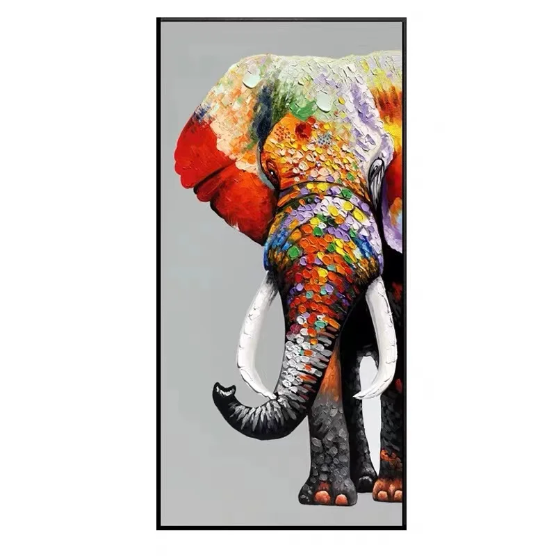 

Hand-painted elephant three-dimensional decoration animal simple porch modern corridor abstract luxury floor painting