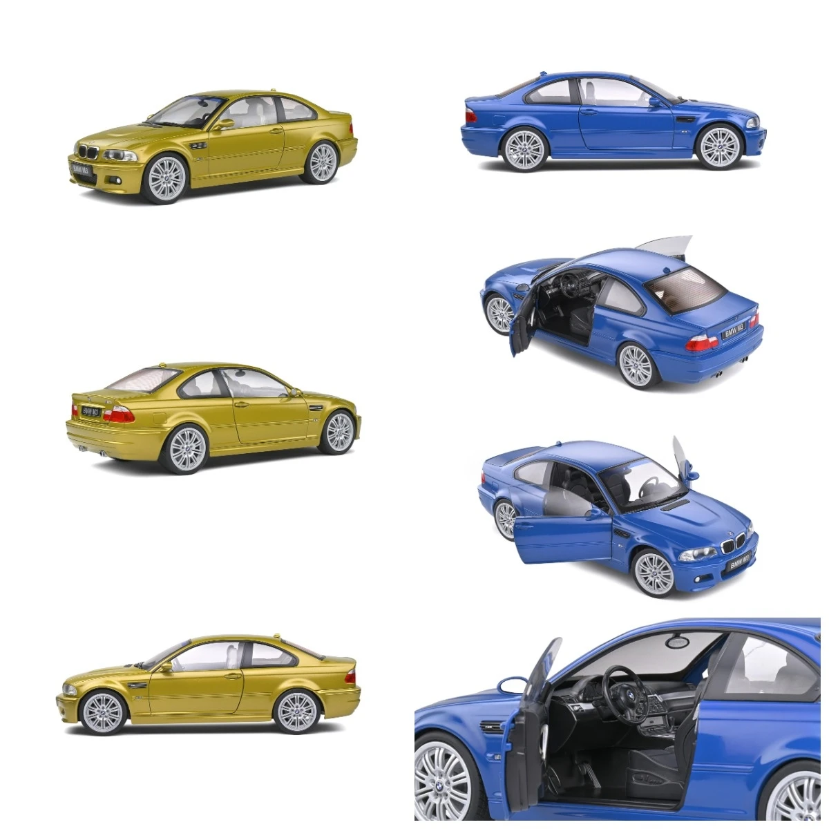 

Solido 1:18 For E46 M3 COUPE 2000 Alloy Full Open Limited Edition Metal Model Ornament Toy Birthday Gift