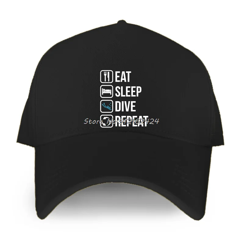 

Eat Sleep Scuba Dive Repeat Baseball Cap Diving Diving Dad Hat Cotton Snapback Caps Men Sports Hip Hop Golf Hats