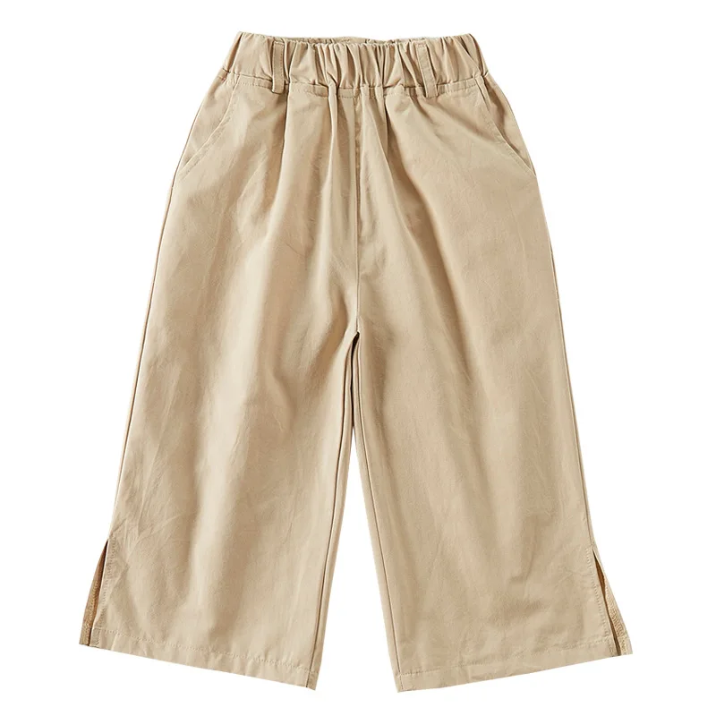 

Girls Clothes Summer Casual Pants New Loose Ninth Pants Children's Wide Leg Pants Summer Clothes Baby Kids Cotton Pants