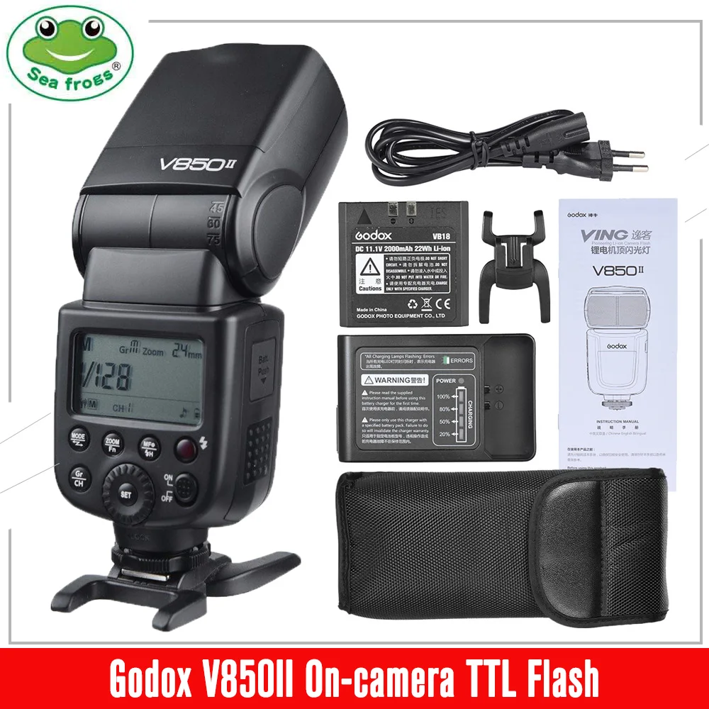 

Godox V850II Camera Flash TTL Speedlite Built-in 2.4G Li-ion Battery GN60 Flash For Canon Nikon Sony Pentax Olympus DSRL Camera