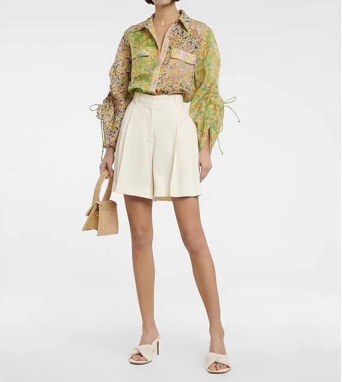 

Lady 2022 All Season Top Quality Vintage Hot Sale Floral Printing Texture Clothing for Women